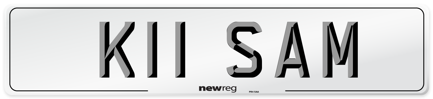 K11 SAM Number Plate from New Reg